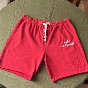 Life Is Good Red Men's Shorts